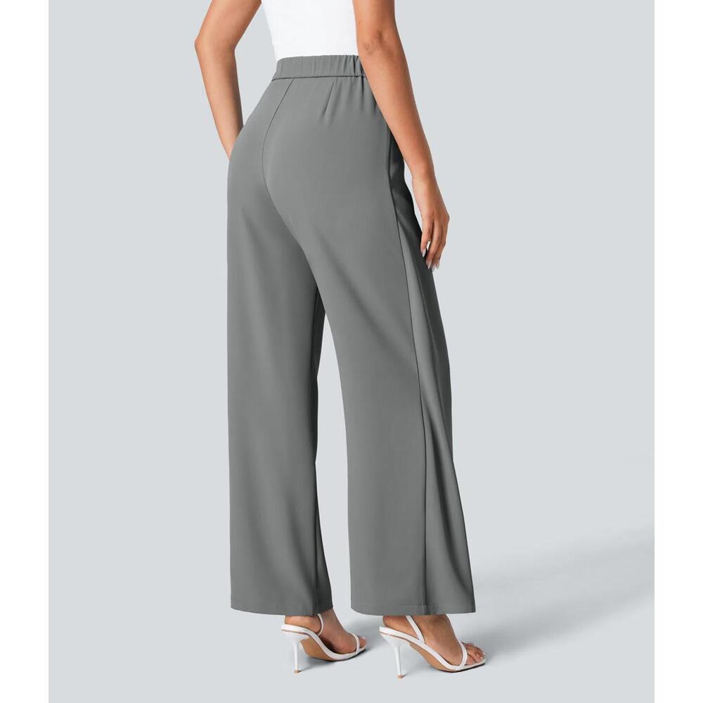 NWT Halara Flex™ High Waisted Tie Side Wide Leg Work Pants Size Small Petite - Picture 2 of 10